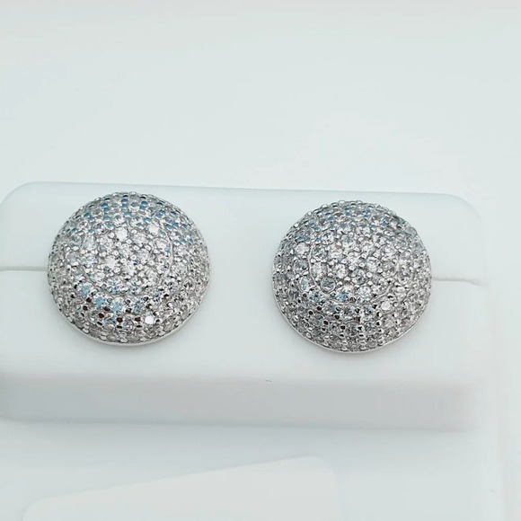 "925 Sterling Silver Cubic Zirconia Earrings, UU1P6A6105 - Picture 7 of 10